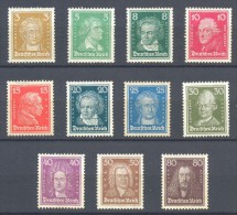 DR 385 Bis 397 **  MNH - Berühmte Deutsche 1926 - Ongebruikt