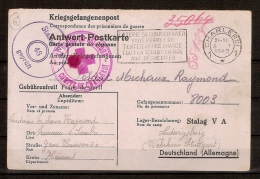 ZELDZAME Postkaart Voor KRIJGSGEVANGENE Verstuurd Uit CHARLEROI Naar DUITSLAND In 1942 ! - Weltkrieg 1939-45 (Briefe U. Dokumente)