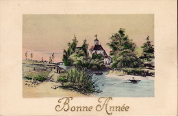 CPA - Fantaisie - Paysage - Bonne Année - 9101 - Andere & Zonder Classificatie