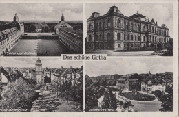 CPA GOTHA- CASTLE, MUSEUM, SQUARES, 3RD REICH CENSORED - Gotha