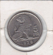 5 Francs Nickel Léopold III 1938 FR/FL Couronne Pos B - 5 Francs