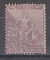 CAPE Of GOOD HOPE  1864  6 D  MH    NO GUM   "SEE SCAN FOR QUALITY" - Cape Of Good Hope (1853-1904)