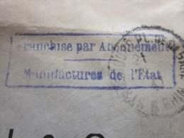 1947 Manufacture D'État Nationale Tabacs/allumettes Strasbourg:Cachet+Griffe 'Franchise Pr Abonnement">Haguenau 68 - Lettres Civiles En Franchise