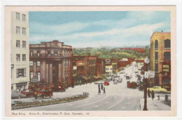 King Street Cars Sherbrooke Quebec Canada Postcard - Sherbrooke