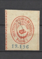 1516-SELLO FISCAL 1890 MONTEPIO NOTARIAL DE VALENCIA 2 PESETAS 2 PESETAS DISTINTO - Revenue Stamps