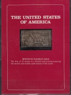 United States   Lot No.  693a    23 Karat Gold Stamp Image In Folder - Brieven En Documenten