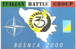 62426 ) Italian Battle Group  Bosnia 2000 Colore Azzurino Con Colori Bandiera Italiana   Con Annullo Speciale  Italfor - Unclassified