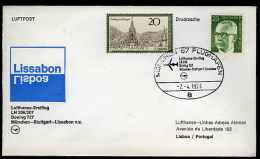 Portugal Premier Vol Muenchen - Stuttgart - Lisboa Boeing 727 First Flight Cover - Briefe U. Dokumente