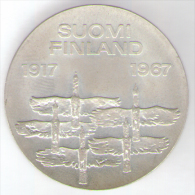 FINLANDIA 10 MARKKAA 1967 AG SILVER 50th Anniversary Of Independence - Finlandia