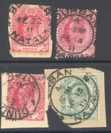 CAPE Used In NATAL (interprovincial Postmarks) 4 Stamps #1 - Cape Of Good Hope (1853-1904)