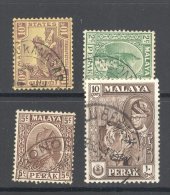 PERAK, Postmarks KANGSAR, TELUK ANSON, TRONG, ULU BERNAM - Perak