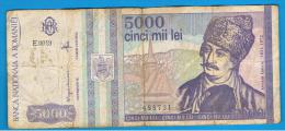 RUMANIA  - 5000 Lei 1993 Circulado  P-104   Serie E19 - Romania