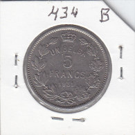 UN BELGA - 5 FRANCS Nickel Albert I 1931 FR Pos B - 5 Francs & 1 Belga