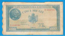 RUMANIA  -  5.000 Lei   1945   P-56   Serie  X4 - Rumänien