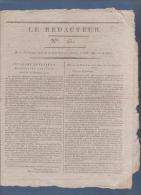 LE REDACTEUR 2 08 1796 - COMMISSAIRES DU DIRECTOIRE - MARSEILLE - PROMENADES PARIS REGLEMENTATION - BONAPARTE CALOMNIE - Zeitungen - Vor 1800