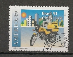 BRASIL - AMERICA U.PA.E.P. - Motocyclette - Yvert # 2166 - USED - Used Stamps