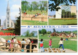 Saint Sébastien Sur Loire Multivues église Hotel De Ville Espaces Verts Sports Loisirs équitation N°102 Miegeville - Saint-Sébastien-sur-Loire