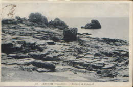 France-Carte Postale Circulee En 1938-Lesconil-Rochers De Goudoul-2/scans - Lesconil