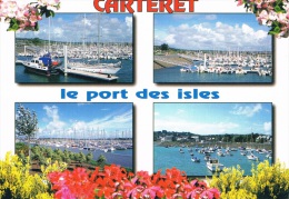 BARNEVILLE-CARTERET (Manche) - CARTERET Le Port Des Isles - Carte Multi-vues - Circulée, 2 Scans - Barneville