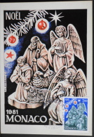 CARTE POSTALE 1er JOUR D'EMISSION De - MONACO ANNEE 1981 - Très Bon état - Cartoline Maximum
