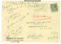 BRIEFOMSLAG UIT 1936 Van LOKAAL 's-GRAVENHAGE (7904) COMMISIE VAN TOEZICHT - Storia Postale