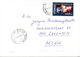 ROUMANIE. N°4656 De 2001 Sur Enveloppe Ayant Circulé. 3ème Millénaire/Feu D'artifice. - Used Stamps