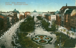 Ukraine - Lemberg,Lwow, Military Censored Postcard 1915: Hetmanski Wallen Square,animated - Ukraine