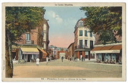 FIRMINY (Loire) - Avenue De La Gare - Animée - Terrasses De Cafés - Colorisée - La Loire Illustrée N°66 - Firminy