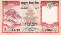 BILLETE DE NEPAL  DE 5 RUPEES SIN CIRCULAR-UNCIRCULATED (BANKNOTE) - Népal