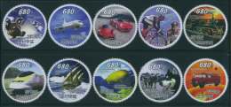 NORTH KOREA 2008 TRANSPORTATION FULL STAMP SET OF 10 - Sonstige & Ohne Zuordnung