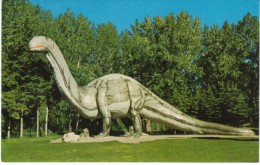 Calgary Alberta Canada, Zoo And Dinosaur Park Sculpture, St. George's Island, C1950s Vintage Postcard - Calgary