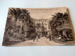 Carte Postale Ancienne : MONTE-CARLO : L' Hotel Metropole , Animé - Monte-Carlo