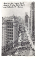 AMERIQUE CHICAGO-MICHIGAN AVE.LOOKING NORTH SHOWING WRIGNLEY BLDQ.TRIBUNE AND MEDINAH AC CHICAGO - Other & Unclassified
