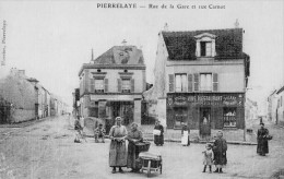 95 PIERRELAYE Rue De La Gare Et Rue Carnot Carte De L´association La Brouette Moderne - Pierrelaye