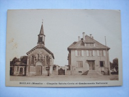 Ma Réf: 63-17-23.          BOULAY    Chapelle Sainte-Croix Et Gendarlerie Nationale   ( Teinte Bistre ). - Boulay Moselle