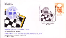 Special Cover On Commonwealth Open Chess Championship-1966, Kolkata - 04.12.1996 - Briefe