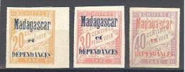 Madagascar:  Yvert N° Taxe 3/5*; MLH;  Voir Scan - Timbres-taxe