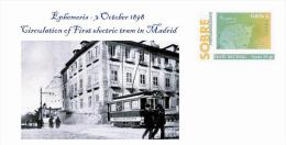 Spain 2013 - Ephemeris (3 October 1898) - Circulation Of First Electric Tram In Madrid Special Cover - Tram