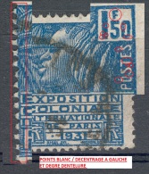 VARIÉTÉS FRANCE  1930 / 31  N° 273 EXPOSITION COLONIALE 1 F 50  OBLITÉRÉ DOS  CHARNIÈRES - Usados