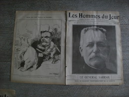 Revue Libertaire Hommes Du Jour 393 1915 Sarrail Jaurès Mackensen Hampol Caricature Ww1 Guerre - Guerre 1914-18
