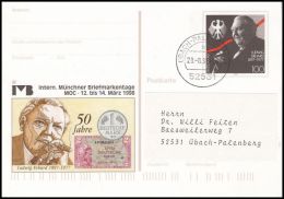 Germany BRD 1998, Postal Stationery  "Stamp Exibition Munchen 1998" - Illustrated Postcards - Used