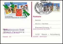 Germany 1986, Postal Stationery "Stamp Exibition 1986 Essen" - Geïllustreerde Postkaarten - Gebruikt