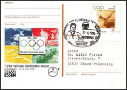 Germany 1996, Postal Stationery "Stamp Exibition 1996 Essen" - Illustrated Postcards - Used