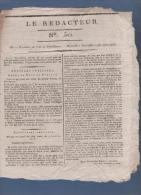 LE REDACTEUR 2 11 1796 - ARMEE DE RHIN ET MOSELLE MOREAU - INDIGENTS - HAMBOURG - TROYES - VIOLAINES PAS DE CALAIS - - Kranten Voor 1800