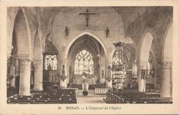 CARTE POSTALE PHOTO ORIGINALE ANCIENNE : BORAN SUR OISE ET MONSIEUR LE CURE A L'INTERIEUR DE L'EGLISE ; OISE (60) - Boran-sur-Oise