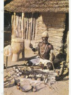 1985 African Witch Doctor Zimbabwe - Ethnic Folk Folklore - Vintage Photo Postcard - Ohne Zuordnung