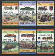 119 SAINTE LUCIE 1984 - Train Locomotive - Neuf Sans Charniere (Yvert 656/67) - St.Lucia (1979-...)