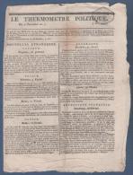 LE THERMOMETRE POLITIQUE 1 PRAIRIAL AN 7 - BERLIN MANHEIM - STRASBOURG - GARDES NATIONALES - BONASTES MEULAN - CHAMBERY - Kranten Voor 1800