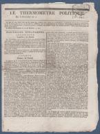 LE THERMOMETRE POLITIQUE 5 PRAIRIAL AN 7 - ITALIE - EGYPTE BONAPARTE SAINT JEAN D'ACRE - PESCHIERA - CHAMPIONNET - - Journaux Anciens - Avant 1800