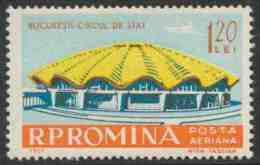 Romania Romana Rumänien 1961 Mi 2035 Aero ** Circus Building, Bucharest / Zirkusbau, Bukarest - Circus